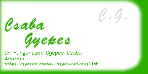 csaba gyepes business card